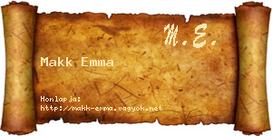 Makk Emma névjegykártya