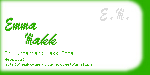 emma makk business card